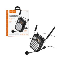 Coluna Bluetooth Hoco L23 Lemony com Microfone com fio Preto